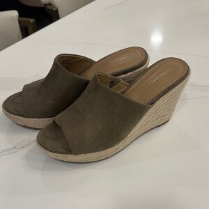Olive Wedge Sandals from Report